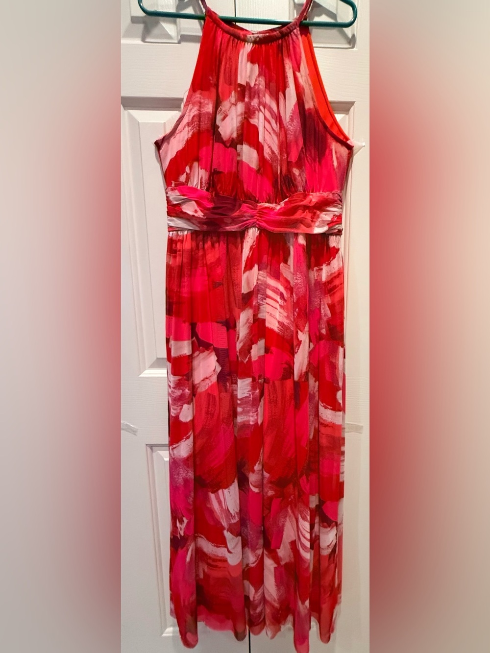 London Times Bright Orange Dress with Strap Detail